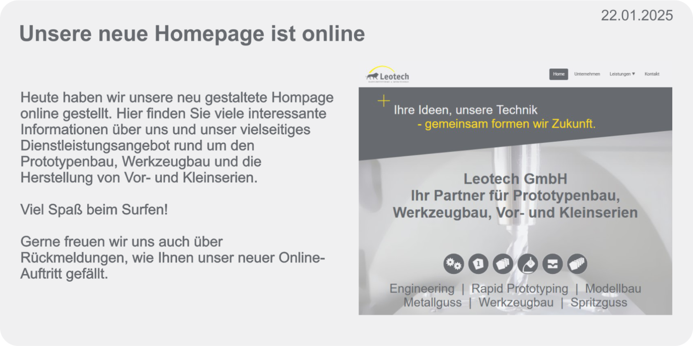 Neue Homepage online