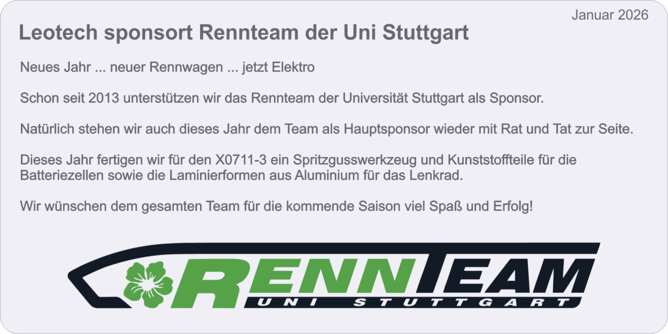 Sponsoring Rennteam Uni Stuttgart