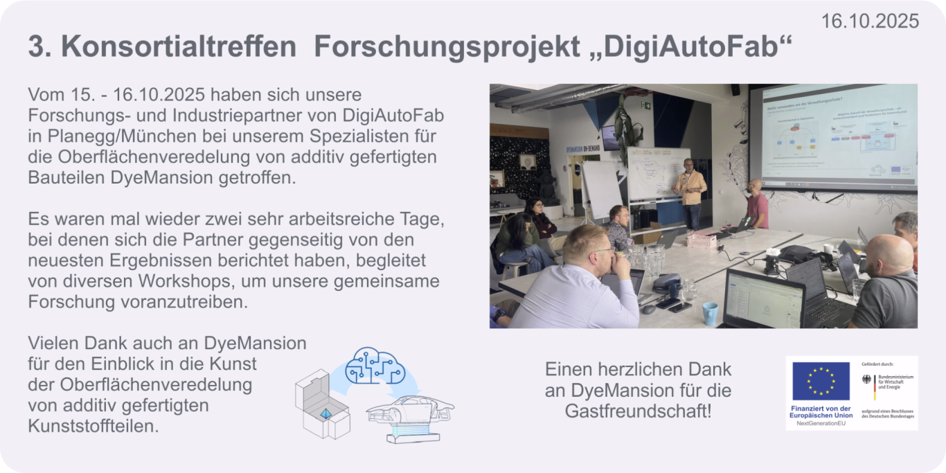 3. Konsortialtreffen DigiAutoFab